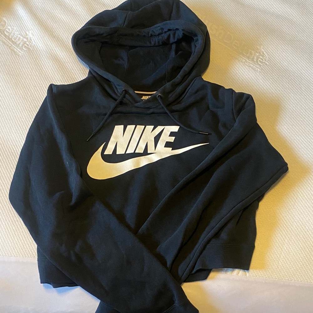 Nike Black Hoodie with White Logo